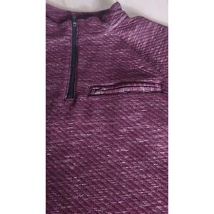 Marc Anthony Sweatshirt Men's XL Burgundy Red Pattern‎ Pullover 1/4 Zip Slim Fit